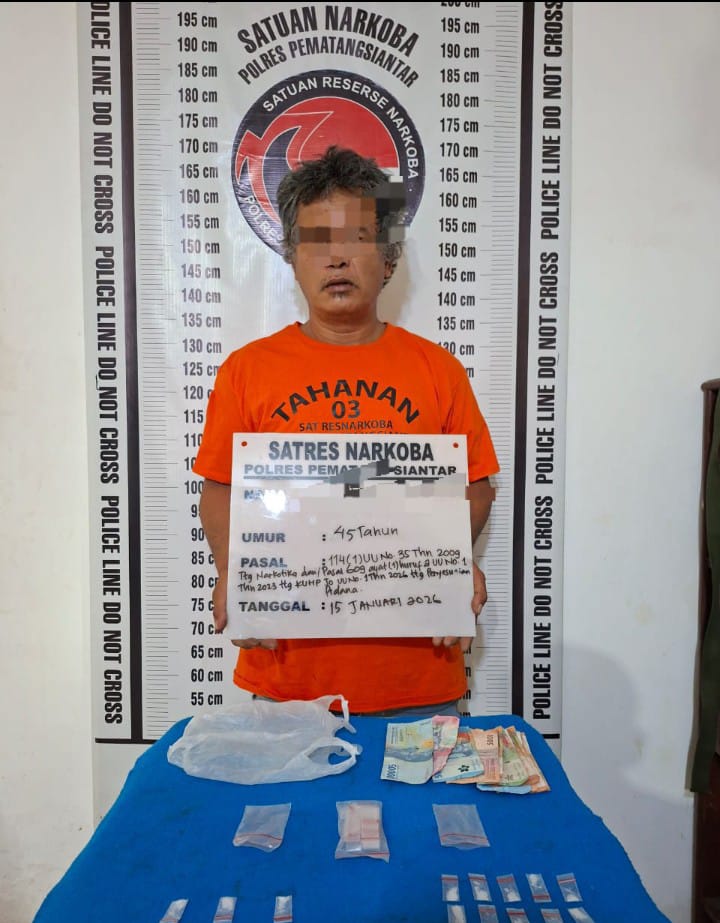 Miliki Sabu 13 Paket, RT Berhasil Di tangkap Polres Pematangsiantar