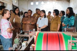 Ketua TP PKK Sekaligus Ketua Dekranasda Kota Pematangsiantar Ny Liswati Wesly Silalahi Kunjungi Lima Pelaku UMKM Serta IKM