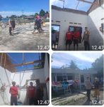 Bhabinkamtibmas Polsek Siantar Marihat Monitoring Rumah Warga Terdampak Angin Puting Beliung
