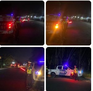 Antisipasi Balap Liar & Begal, Satlantas Polres Simalungun Gelar Patroli Blue Light di Jalinsum P. Siantar – Perdagangan