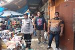 Polsek Siantar Barat Patroli Jalan Kaki Siang Hari Antisipasi 3C di Pasar Horas